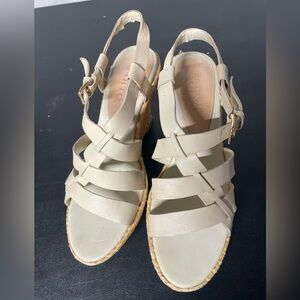 Franco Sarto Cream Espadrille Wedges
